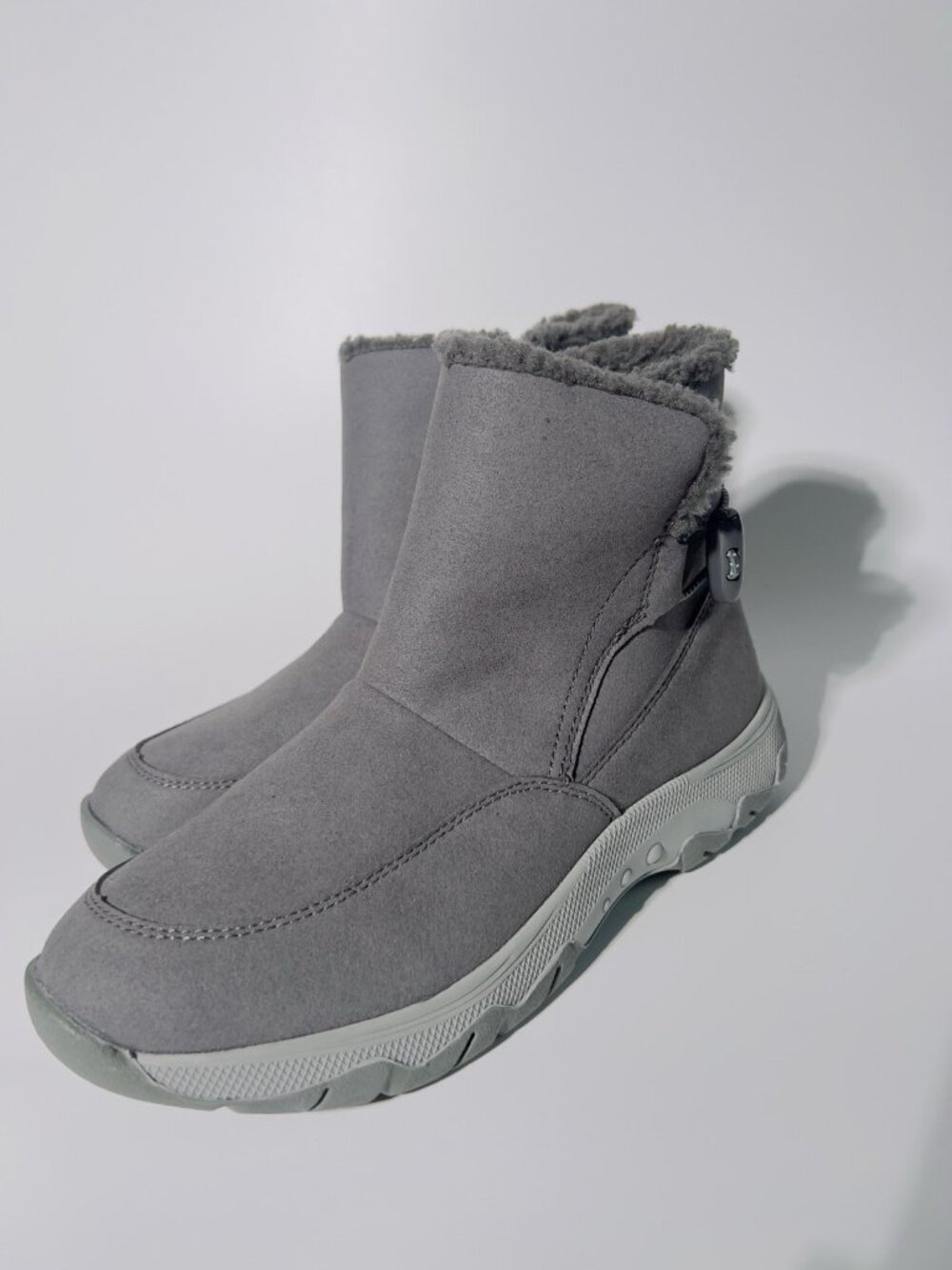 Easy Spirit Tyme2 Water Repellent Sherpa Ankle Boots Gray Women’s Size 7.5 M - Picture 3 of 10